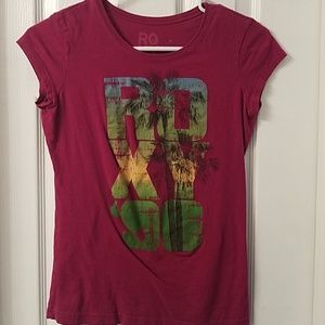 👚3/$12👚 Roxy | Pink Graphic Tshirt
